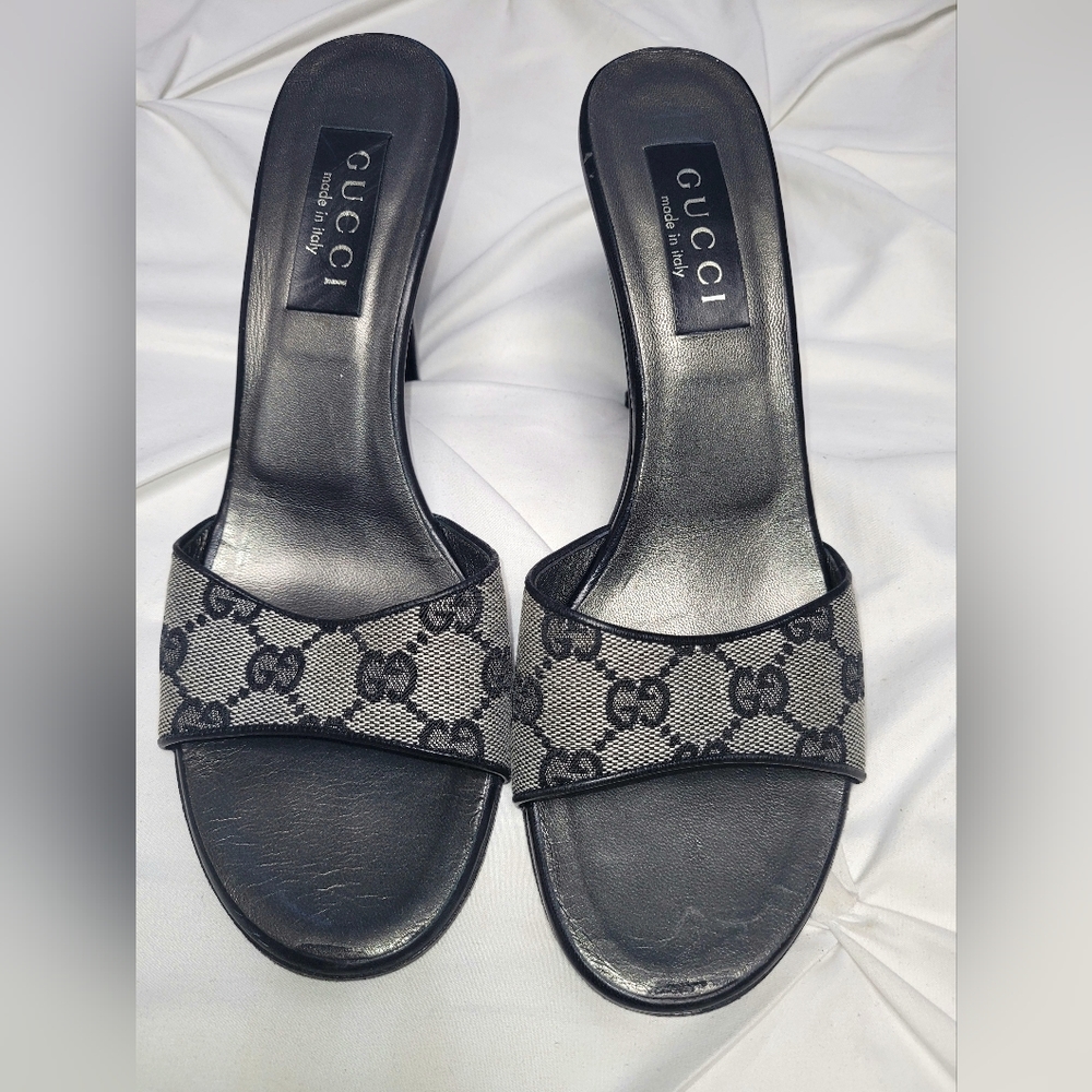 Monogram Gucci heels